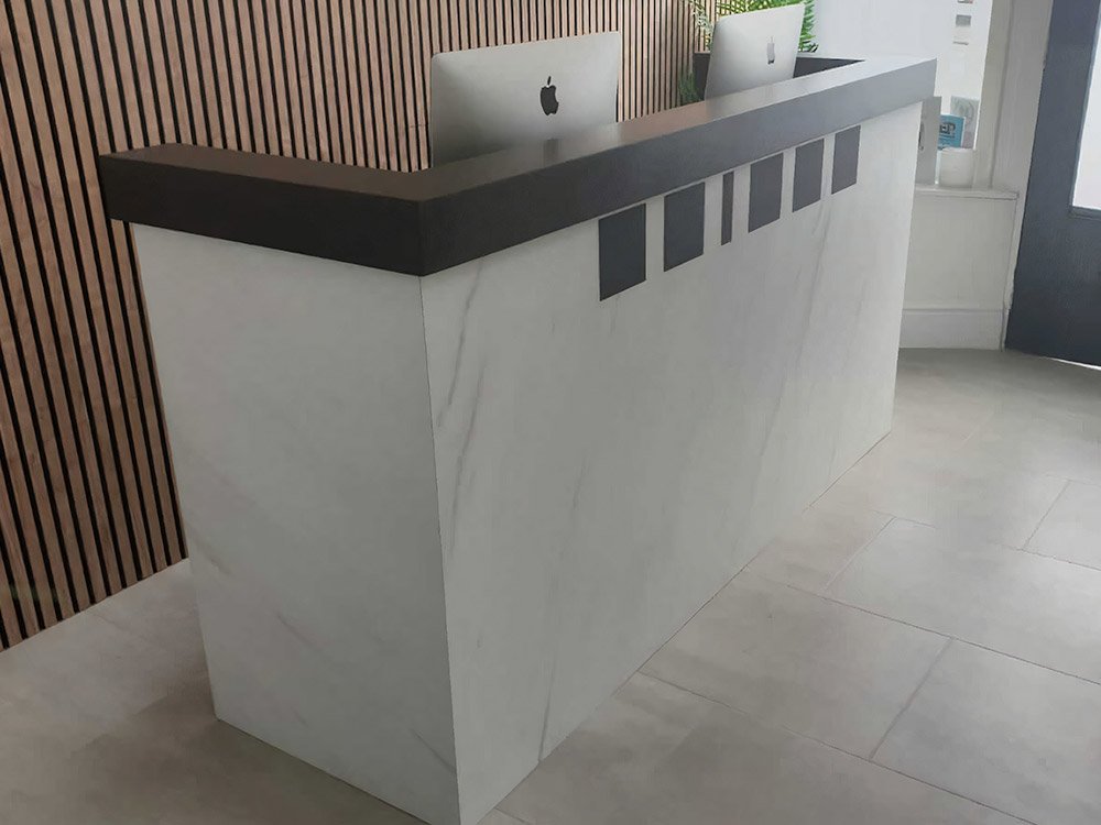 Marble Effect Reception Desks England