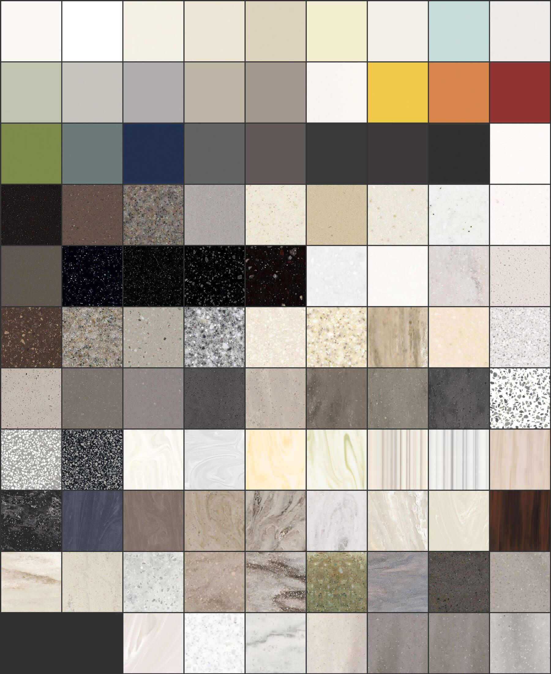 Corian Colours | Colour options for Corian - Nokk