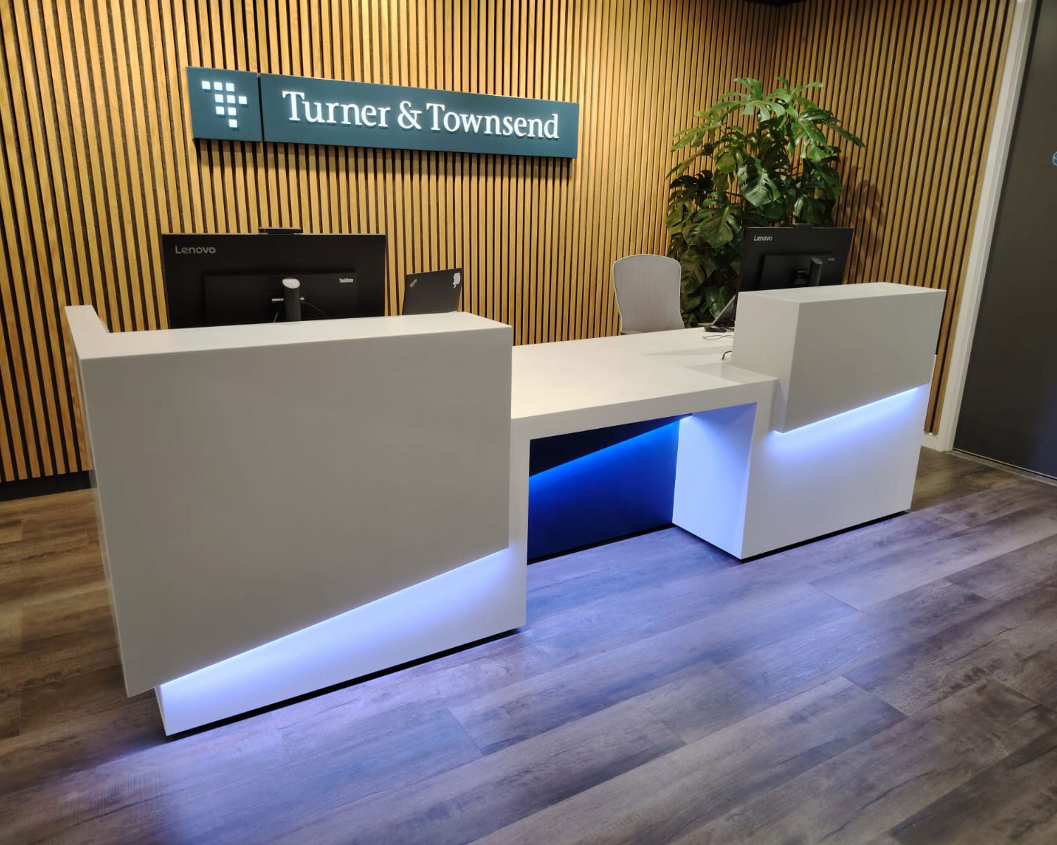 Corian bespoke reception desks uk